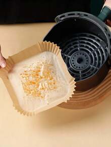 25/50/100pcs Baking Parchment Paper, Air Fryer Liners, Oven Baking Sheets, Suitable For Halloween, Christmas Baking, Homemade Desserts, Family Gatherings, Party Events, Kitchen And Bakery, Back To School Season - Multicolor - View 4