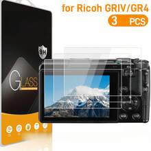 3pcs Screen Protector For Fujitsu GR3 HDF/GR3X HDF/Gr3/Gr3 Iii Camera, 9H Hardness Tempered Glass, Ultra-Sensitive Touch, Easy Installation Bubble-Free, New Design, Camera Protection Set. - View 1
