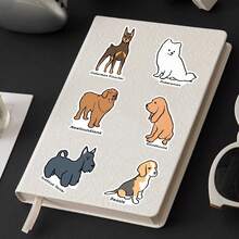 50pcs Original Puppy Illustration Yorkshire Corgi Cute Dog Cartoon Animal Decorative Camera Wall Stickers - Original Puppy Illustrated Guide - 1955 - View 9