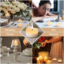 50/120 Pack Natural Unscented Soy Wax Tealight Candles, Paraffin-Free Mini Tea Lights, Up To 6 Hours Long Clean Burn Time, Bulk Multipurpose Candles Perfect For Daily Dinners, Power Outage Emergency Lighting & Table Decorations - 6Hour - View 8