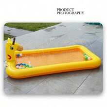 Giraffe 4-In-1 Inflatable Water Mat, Swimming Pool And Sprinkler, Thickened Backyard Water Toy, Inflatable Pool, Party Game, Inflatable Pool Float, Holiday Essential - Multicolor - View 6