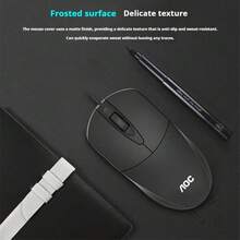 AOC's New White-Label 121 Wired USB Mouse Is Perfect For Home, Office, Gaming, Business, Laptops, And Desktops. It Features Sound And Is A Wired Mouse. - View 5