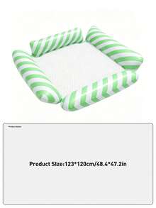 URBANWAVE Stripe Inflatable Water Hammock Float Lounge, Portable PVC Pool Floating Chair With Headrest, Summer Beach Swimming Pool Water Float For Adults - Multicolor - View 14