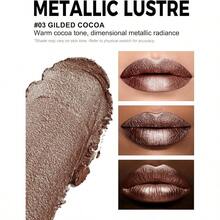 Lpiz Labial Cafe Brillo MetLico, Labiales Lustrous, Brown Lipstick Labios De Sculpted Hidratante, Frmula Cremosa Ligera y Suave para Labios Hidratados, No Pegajoso 03 GILDED COCOA - 03 CACAO DORADO - Ver 3