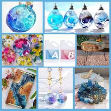 SMI Fine Resina epoxi, resina AB cristalina, sin burbujas y resistente al amarilleamiento, resina de colada autonivelante para joyería, manualidades y moldes - transparente - Ver 7
