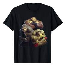 Black T-Shirt With Battle Toads Print - Black - View 1
