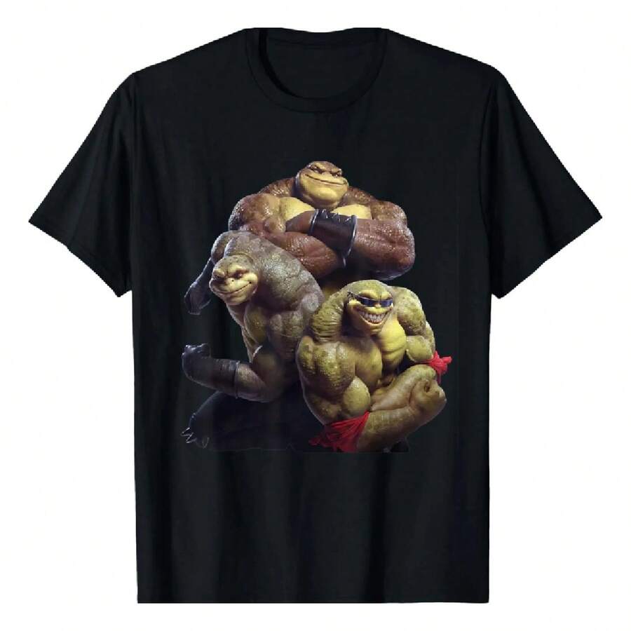 Black T-Shirt With Battle Toads Print - Black - View 1