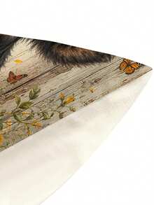 1pc Country Farm Sunflower Cow Table Runner, Pastoral Style, Spring/Summer Home Kitchen Decor, 1pc Table Runner, 4pcs Placemats, 1pc Pillow Case, Table Runner & Placemat Set, Multiple Product Combinations Available, Home Decor Indoor/Outdoor Party Supplies, Room Decor. Suitable For Spring/Summer Home Kitchen Decor And Party Decor - Multicolor - View 9