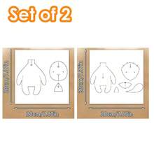 2件DIY手工填充娃娃圖案（微笑熊 + 哭泣熊），手工填充娃娃模板，適合初學者的簡單縫製圖案，簡單DIY圖案（僅縫製模板，不含填充娃娃，也不含縫製材料包） - CR486 - 查看 8