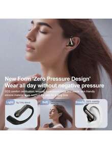 Open Ear Wireless Bluetooth Earbuds, High Fidelity Stereo In-Ear Headphones, Secure Fit, Lightweight Design, Long Battery Life, Comfortable Sports Earphones, Suitable For Music, Gaming, Calls And Commuting - View 7