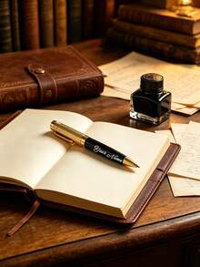 [Customized Product]1 Pen + 3 Refills + 1 Gift Box, Premium Stationery Gift: Customized Low-Key Luxury Metal Ballpoint Pen, Personalized Engraving, Smooth Writing, Office Essential - Sets - View 4