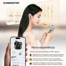 Monster Q11 True Wireless Earbuds, Semi-In-Ear Design, Bluetooth 5.4, 30H Playtime, HD Sound, Low Latency For Music & Gaming – Black - View 8