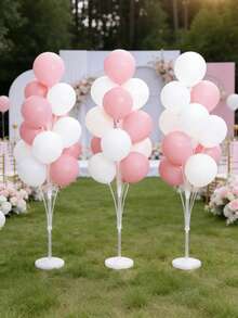 26pcs/14pcs/13pcs/7pcs Balloon Stand Set, Reusable, Telescopic & Adjustable Design, With Base, Suitable For Tabletop And Floor Display, Wedding & Birthday Party Decoration, Durable Material - A - View 3