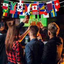30/48/50 Pcs/Set National Flag Banner World Country String Flags Summer Sports Games Scene Decoration International Bunting Banners For Sports Events Clubs Bars Parties Holiday Celebrations - National Flags - View 12