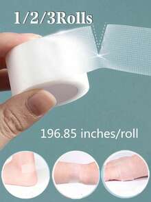1/2/3 Rolls Blister Pads, Foam Self-Adhesive Tape, For Heel Friction Prevention, Foot Care Blister Cushions, Relieve Hand And Foot Friction Pain, Suitable For Women's High Heels, Flats And Men's Athletic Shoes, Spring Summer Autumn Winter Daily Use - Multicolor - View 1