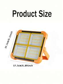 Ultra Bright LED Outdoor Camping Work Light With Solar Charging, Portable Magnetic Flashlight, Emergency Backup Power Light For Home, Suitable For Tent, Garage And Other Emergency Repair Lighting, Durable Waterproof Outdoor Gear - Orange Color - View 8
