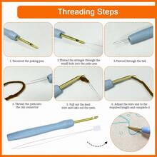 DIY Punch Needle Embroidery Kit, Includes Punch Needle, Yarn, Instructions, Embroidery Hoop And Pre-Printed Fabric, Sloth Pattern, Suitable For Home Wall Decor, Perfect Gift For Family And Friends, 20X20cm (7.87X7.87 Inches) - A - View 10