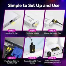 BiLOLLY Video Game Console, Retro Gaming System, Plug-And-Play Controller, Video Game Console, Featuring Over 20,000 Built-In Games. Handheld Gaming Console Integrates 15 Emulators And Supports Two-Player Gaming. - 查看 11
