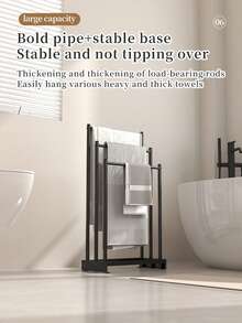 1 pieza Toallero de baño, tipo de pie, toallero minimalista para bañera, toallero, estantería de almacenamiento de baño resistente, adecuado para baño, dormitorio, cocina, cuarto de almacenamiento, lavandería - Adecuado para varios tipos de habitaciones. - Multicolor - Ver 8