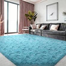 WISH TREE 8x10 Area Rugs For Living Room, Fluffy Shaggy Rug Soft Carpets, Big Rugs For Bedroom Home Decor Aesthetic Teal Blue - 水鴨藍 - 查看 5