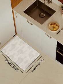 1pc Of Arched Stripe Pattern Rubber Cushioned Kitchen Mat, A Water-Absorbing Mat That Is Easy To Clean And Suitable For Use In Kitchens, Bathrooms, And Other Areas. It Is Suitable For Use Throughout The Year And For Various Holidays. - Multicolor - View 15