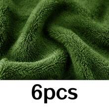 Microfiber Washcloths 5 Packs 29.5" X 13.8" Soft Feel Fingertip Towels Quick Drying Coral Velvet Wash Cloths Ultra Soft, Quick-Drying & Multipurpose Face & Hand Towels For Bathroom, Spa, And Gym Towel. - Grass Green - View 14