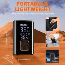 Car Tire Inflator Electric Bicycle Pump 150 PSI High Pressure Bicycle Pump Rechargeable Portable Air Compressor, Automatic Inflation Suitable For Electric Bicycle Motorcycle Smart Bicycle Pump With LCD Display - Wireless VC-069 - View 5