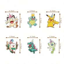 16 Stücke-Pokémon Geburtstags-Party-Deko-Set, Happy Birthday Buchstaben-Banner + Waben-Tischdekoration + Hängende Wirbel, Kinder Anime Themen-Party-Zubehör - B4-26 - Übersicht 5