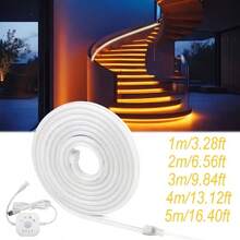 LQHZMYY 1-5m LED Motion Sensor Light Strip With Human Body Sensor Switch, Neon Chasing Flowing Water Effect, Flexible Strip, 3000K/6000K Optional, Light Flowing Meteor Effect, Chasing Light With USB Interface, Suitable For Staircase Chasing Light, Corridor Flowing Light, Balcony, Indoor/Outdoor Use, Modern Lighting Design|Flexible Neon Light Flexible Strip|Staircase Light - Induction Flowing Water Neon Lights - View 4
