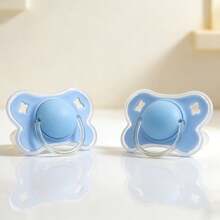 2pcs/Pack Butterfly-Shape Baby Pacifier Soother With Cover For Daily Use(Cherry Round Nipple) And Night Use(Thumb Nipple) - Multicolor - View 8