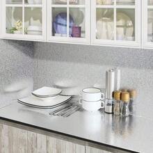 1 Roll Self-Adhesive Silver Aluminum Foil Contact Paper, Waterproof Oil-Proof Splash-Proof Kitchen Wallpaper, Suitable For Countertop, Cabinet, Drawer Decoration - Silver - View 5
