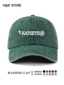1PC Katseye Theme Printed Baseball Cap, Washed Vintage Baseball Cap Sun Protection Hat Fashion Sun Hat, Adjustable Size Multifunctional Women's Baseball Cap, Suitable For Daily Outings, Best Friend Gatherings, Music Festivals, Anime Conventions, Travel Vacations, Outdoor Sports And Other Occasions, A Creative Gift For Friends And Family. - C - View 6