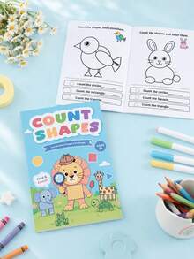 Buku Kerja Edukasi Anak untuk Berhitung dan Menggambar, Buku Mewarnai Matematika Kartun yang Menyenangkan, Buku Aktivitas Pelatihan Logika untuk Pembelajaran Awal, Hadiah Pembelajaran untuk Kembali ke Sekolah - MultiWarna - View 5