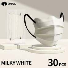 30pcs Fashionable Individually Wrapped Disposable Face Masks, Wavy Design, Suitable For Daily Life And Outdoor Activities, Unisex, Multiple Colors Available, Great Holiday Gift - Multicolor - View 19