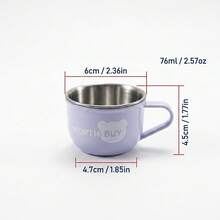 1 Stück 76/80ML 316 Edelstahl Kaffeebecher mit Griff, tragbarer Wasserbecher, isolierter Anti-Verbrühungs Trinkbecher, wiederverwendbarer Tee Milch Kaffeebecher, geeignet für Studenten und Erwachsene zur Verwendung in Schule, Büro, Reisen, Outdoor Camping, Picknick - Verschiedenfarbig - Übersicht 16