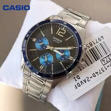 Casio 男士三眼商務手錶，防水不鏽鋼石英腕錶，多色百搭通勤錶 - 均碼 - 查看 8