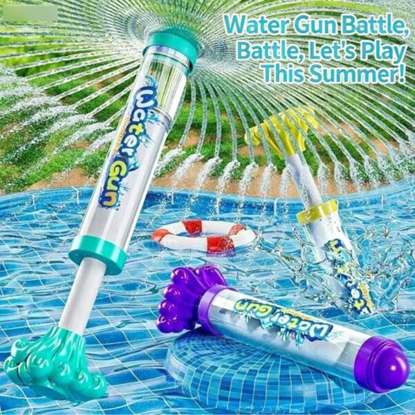 Pistola de agua de gran capacidad extraíble con efecto fuegos artificiales, pistola de agua de fuente multi-cabezal, cañón de agua extraíble, juguete de agua para piscina y playa, ¡código de trampa para de agua! Esta pistola de agua con efecto fuegos artificiales crea un gran ambiente, cañón de agua extraíble de gran capacidad, rociado potente, ambiente de de agua, juguete de agua esencial de verano, piscina / playa / festival