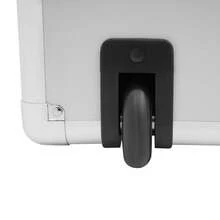 HaroldDol Set of Freistehend Aluminiumlegierung Silber Rollbarer Aktenkoffer, Abschließbarer Aktenkoffer, Rollbare Aktenbox Mit Teleskopstange Zur Aufbewahrung Wichtiger Dokumente, Verträge Und Informationen,Silber - Silber - Übersicht 6
