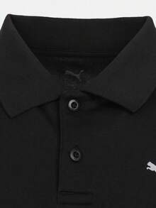 Puma Men's PERFORMANCE POLO Black Woven Collar Short Sleeve T-Shirt 52869971 - Black - View 4