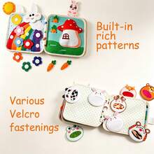 Rabbit Cloth Book - Built-In Rich Patterns & Interesting Shape Visuals, Children's Soothing Supplies, Helps Baby Cognitive Development, Baby Untearable Felt Book, Toy Early Education 3D Book Baby Cloth Book - Multicolor - View 4