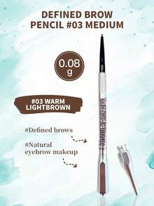 1支 Benefit Precisely My Brow 眉筆 #03 中色，0.08g，細尖頭定義眉形，防水抗汗，適合淺棕色髮色，精準彩妝 - 根根分明眉筆#03號 Medium 0.08g - 查看 1