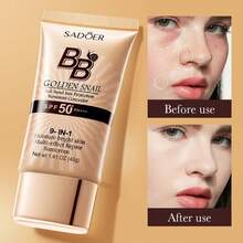 SADOER 象牙白 BB 霜 SPF50，40g 女用臉部修飾霜，輕盈配方 遮毛孔 + 防曬，適合日常妝容 - 象牙白 - 查看 1