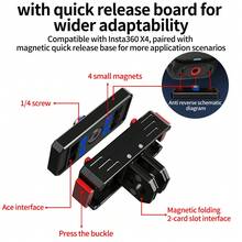 Aluminum Alloy Magnetic Quick Release Base Dual-Lock Fast Mount Compatible With Insta360 X4 Camera - View 4