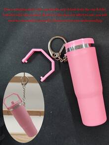 [Original Handmade] High-Value Mini Water Bottle Keychain, Woven Rope Keychain/Wrist Accessory, 3D Earphone Accessory, Car Key Anti-Loss Chain, Exquisite Girls Earphone Decoration, Women's Summer Charming Bag Charm, Beach Vacation Essential, Laptop Bag Accessory, Lunch Bag Accessory - Multicolor - View 11