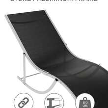 Patio Lounge Chair & Swing Chair - Black - View 7
