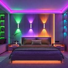3pcs/6pcs Dual-Head Cat Eye Sensor Wall Lights, USB Rechargeable, RGB Night Light, 3/7 Color Modes, Stepless Dimming, Suitable For Bedroom/Stairs/Closet, Modern Aesthetic Spotlight - Multicolor - View 12