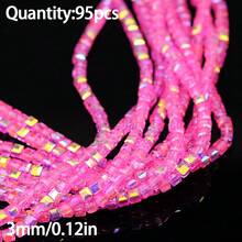 95/180顆彩色高光正方形玻璃珠 DIY 手作珠飾配件散珠，適用手鍊、項鍊、頭飾、耳環製作材料 - diy方塊玻璃珠 - 查看 32