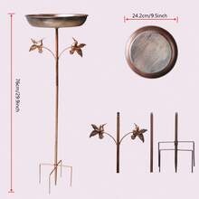 Vintage Copper & Iron Bird Bath & Feeder 2-In-1, Rust-Resistant Garden Decor With Non-Slip Stake - QS121 - View 12