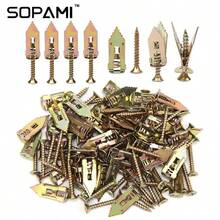 100/200PCS Self-Drilling Drywall Anchors Kit No Drill Needed Easy Hang For Home & Office Includes 100 Anchors 100 Screws For Quick Install Adjustable Hooks & Bracket - A - View 2