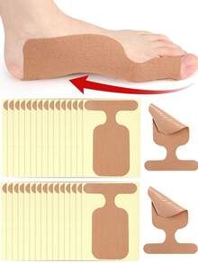 30pcs/Set Elastic Toe Protector Anti-Friction Kinesiology Tape Big Toe Hallux Valgus Fixation Support Sports Bandage Inner-Effect Kinesiology Tape Cotton Suitable For Men And Women Daily Use - A - View 5